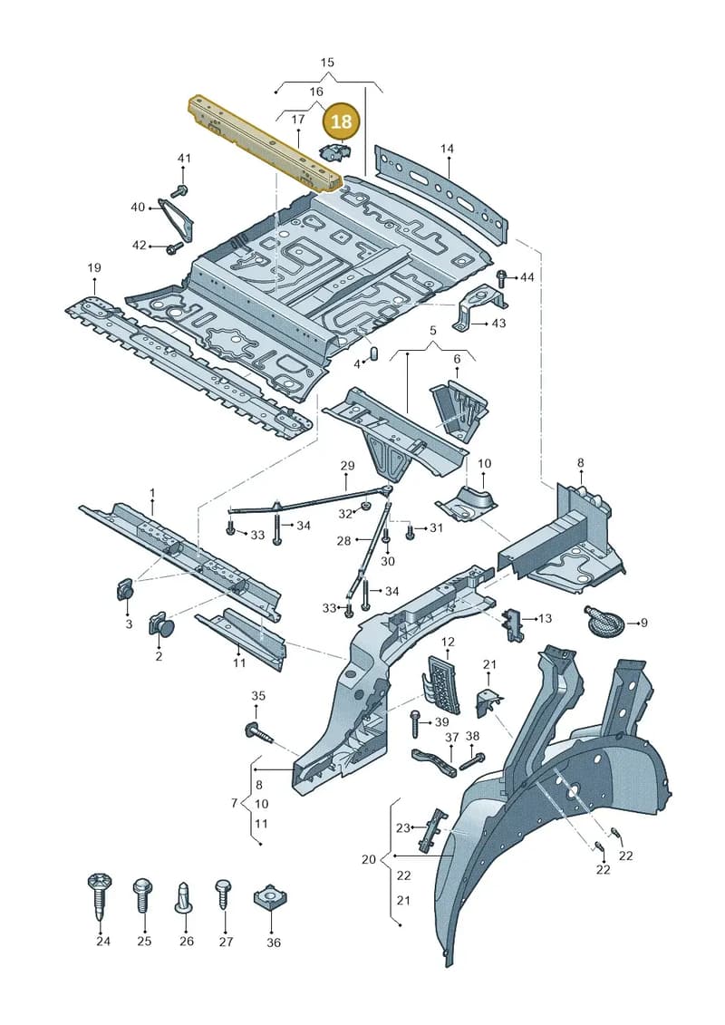 4M6809507B — Audi Q8 (2018-2025) diagram 429803000, position 18