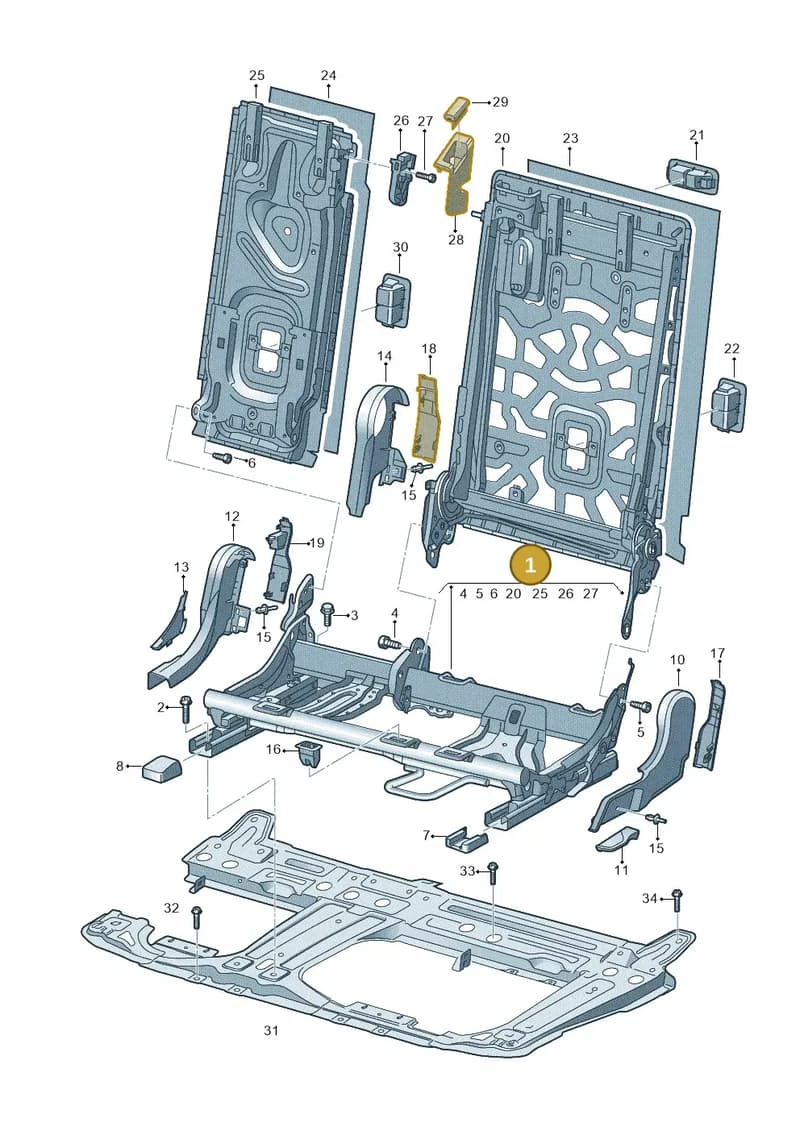 4M6883107 — Audi Q8 (2018-2025) diagram 429885200, position 1