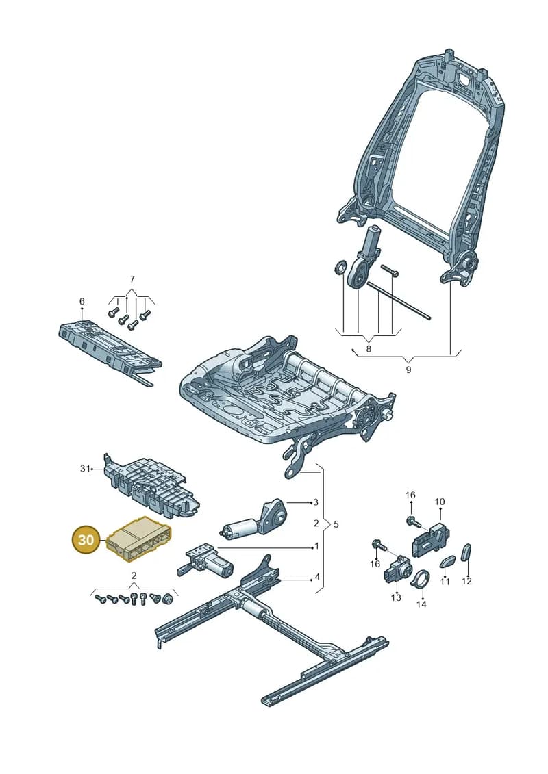 4M6959760B — Audi Q7 (2015-2025) diagram 859959220, position 30