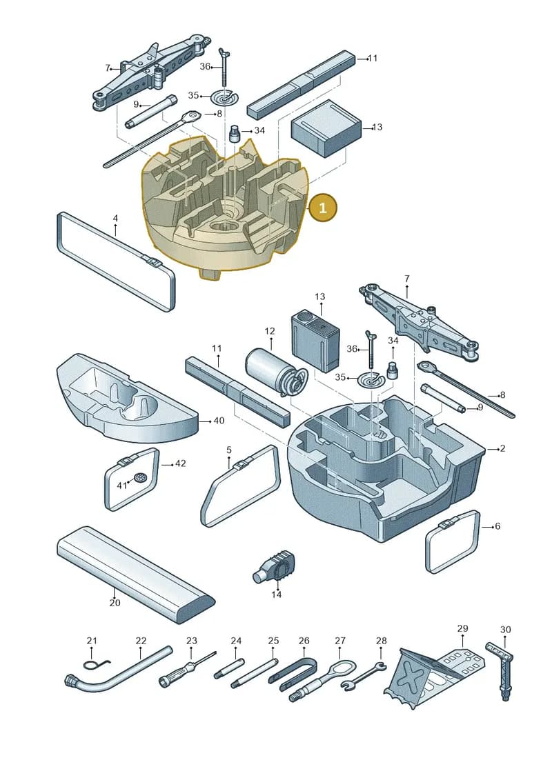 4M8012109B — Audi RS Q8 (2019-2025) diagram 429011100, position 1