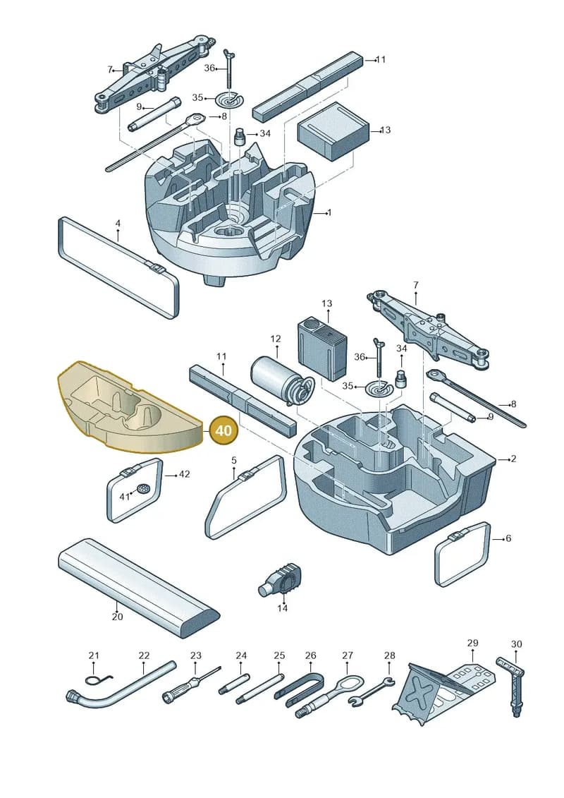 4M8012109D — Audi Q8 (2018-2025) diagram 429011100, position 40