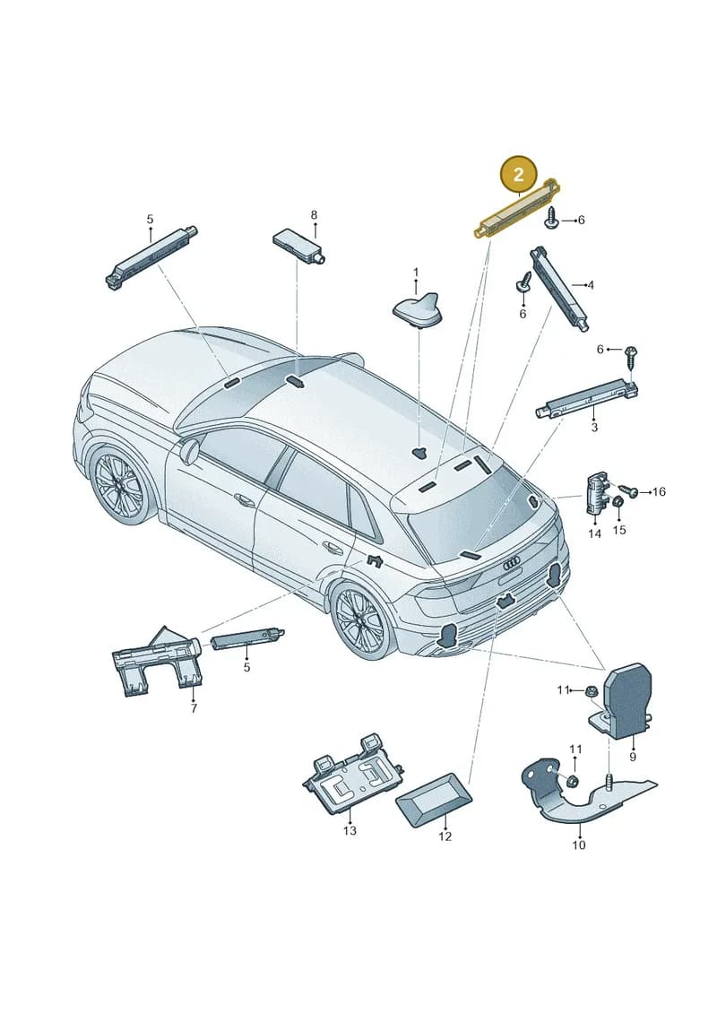 4M8035225 — Audi RS Q8 (2019-2025) diagram 429035010, position 2