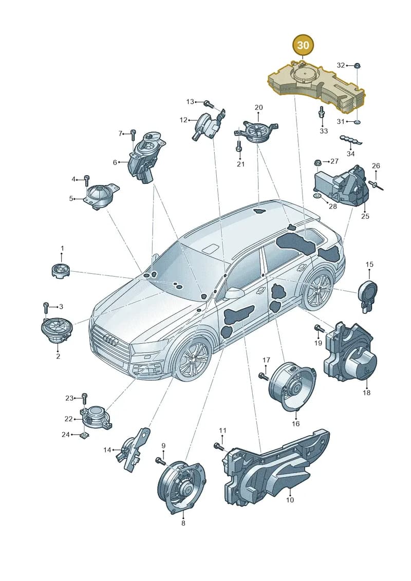 4M8035621 — Audi Q7 (2015-2025) diagram 859035360, position 30