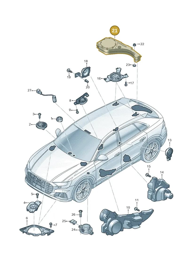 4M8035621A — Audi RS Q8 (2019-2025) diagram 429035350, position 21