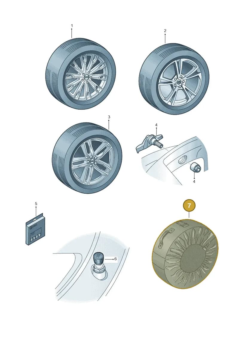 4M8071156 — Audi Q7 (2015-2025) diagram 859073200, position 7