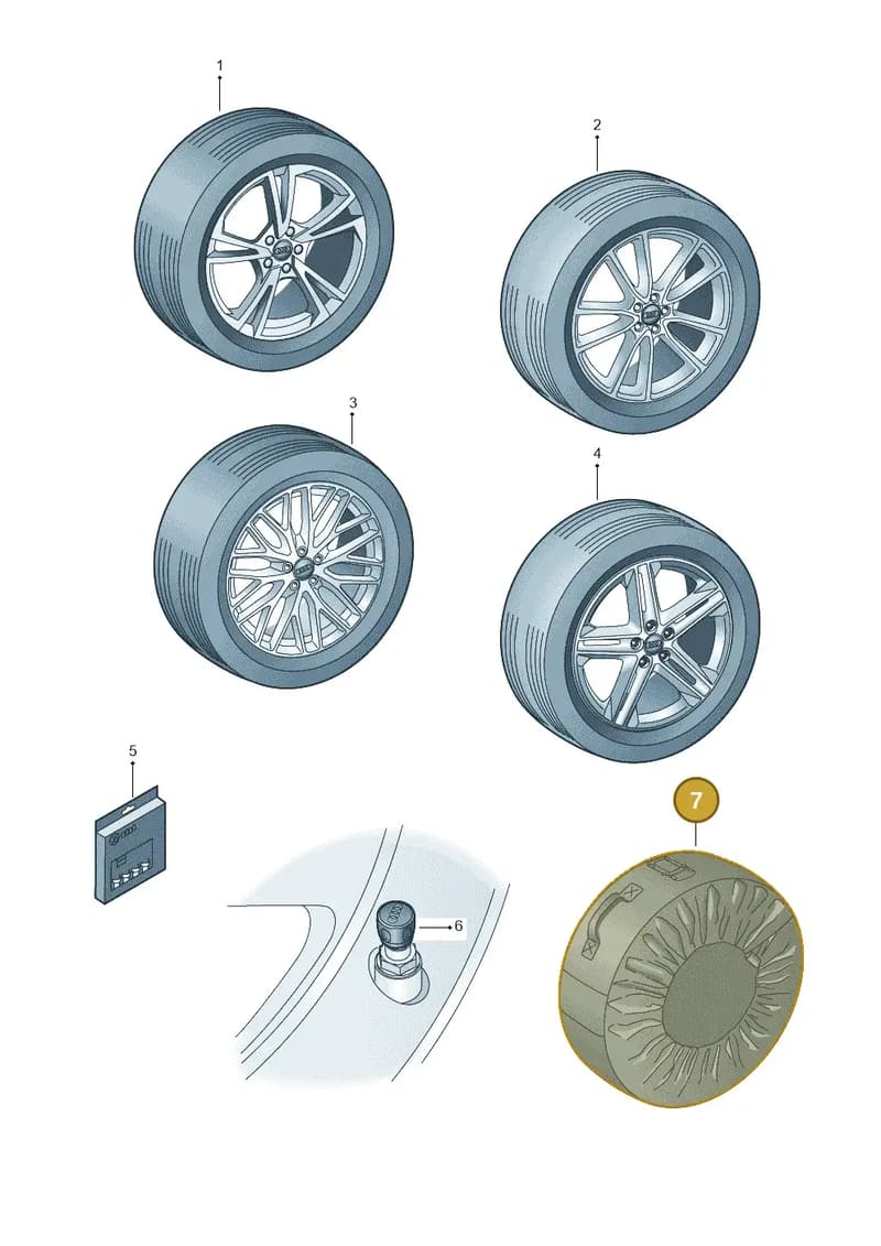 4M8071156 — Audi Q5 (2016-2025) diagram 896073020, position 7