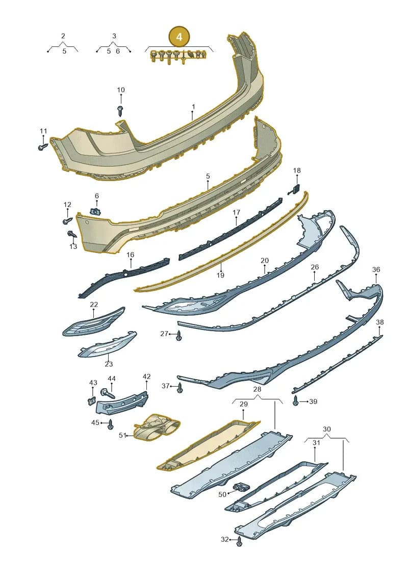 4M8098627 — Audi Q8 (2018-2025) diagram 429807070, position 4