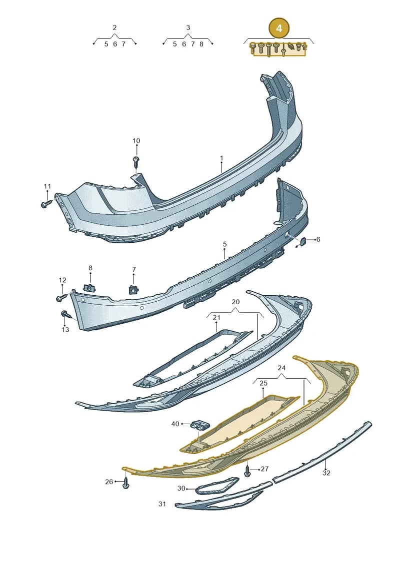 4M8098627 — Audi Q8 (2018-2025) diagram 429807060, position 4