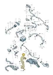 4M8121481A Audi Coolant Pipe with Coolant Hose