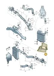 4M8145333E Audi Air Guide for Charge Air Cooler