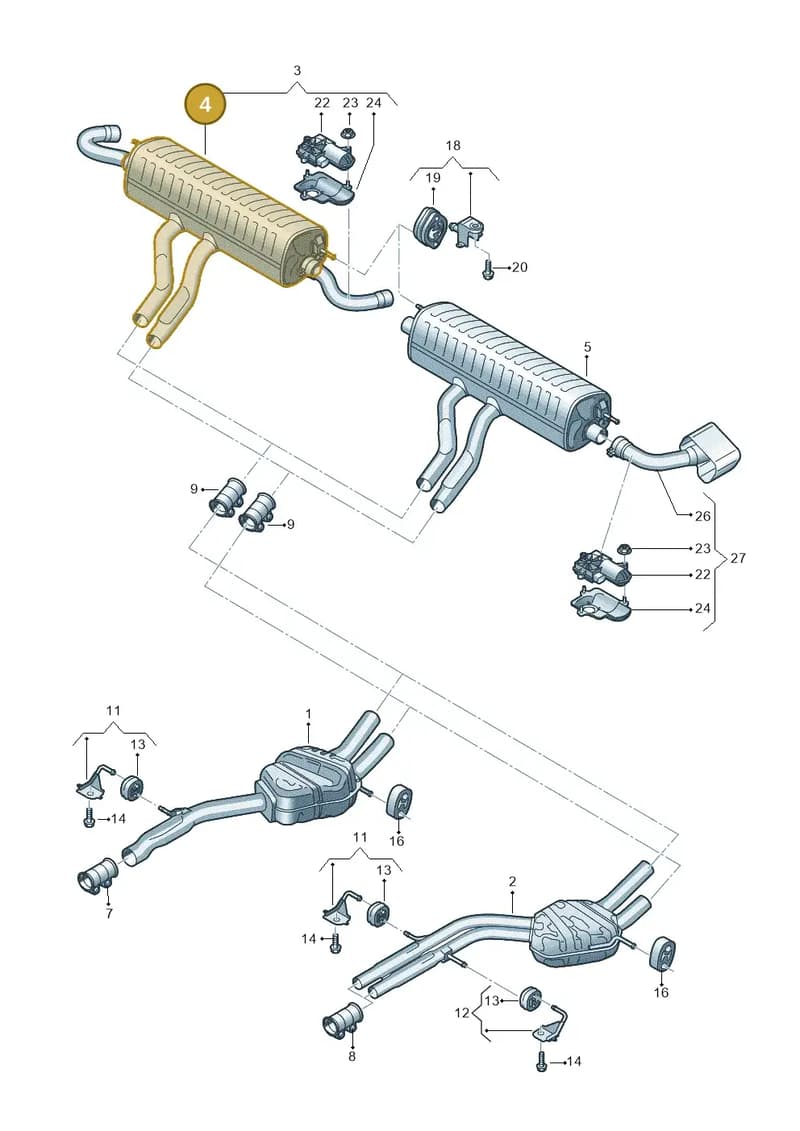 4M8253609B — Audi Q8 (2018-2025) diagram 429253860, position 4