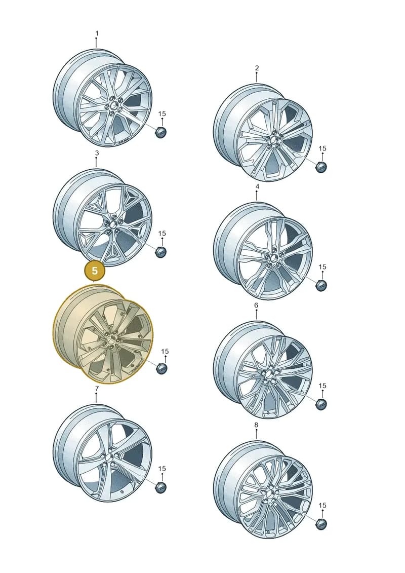 4M8601025AN — Audi Q8 (2018-2025) diagram 429601930, position 5