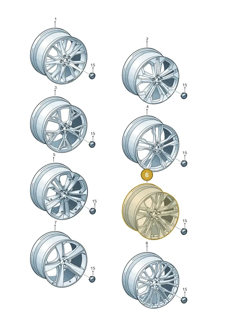 4M8601025BD — Audi Q8 (2018-2025) diagram 429601930, position 6