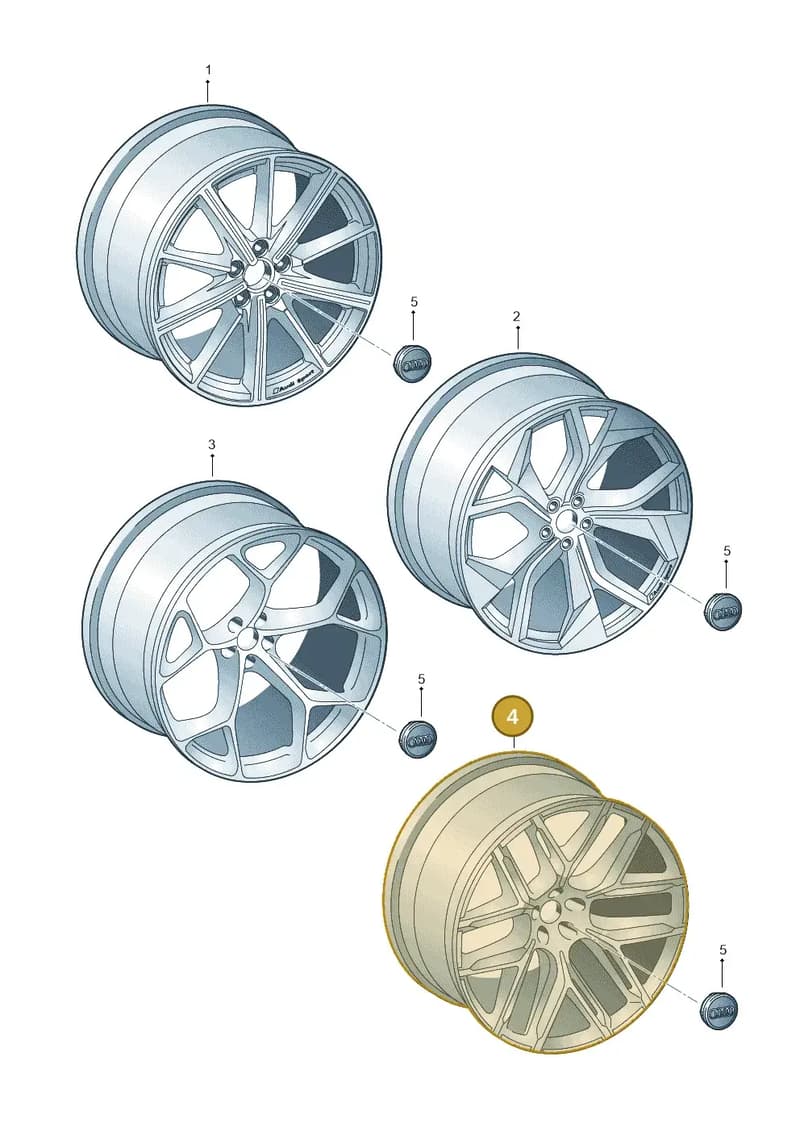 4M8601025BJ — Audi RS Q8 (2019-2025) diagram 595601300, position 4