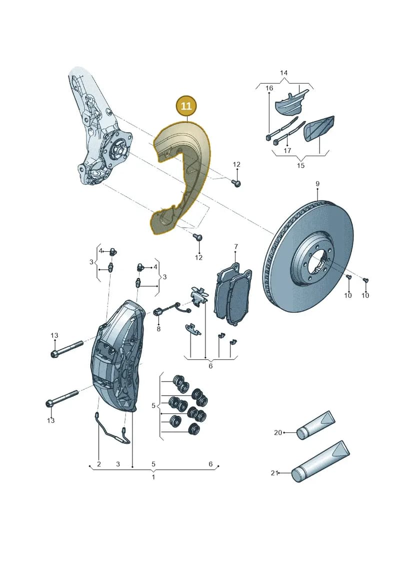 4M8615311B — Audi RS Q8 (2019-2025) diagram 595615500, position 11