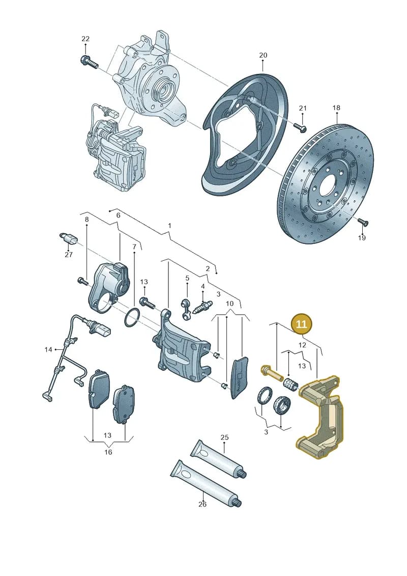 4M86154261VN — Audi RS6 Avant (2019-2025) diagram 859615750, position 11