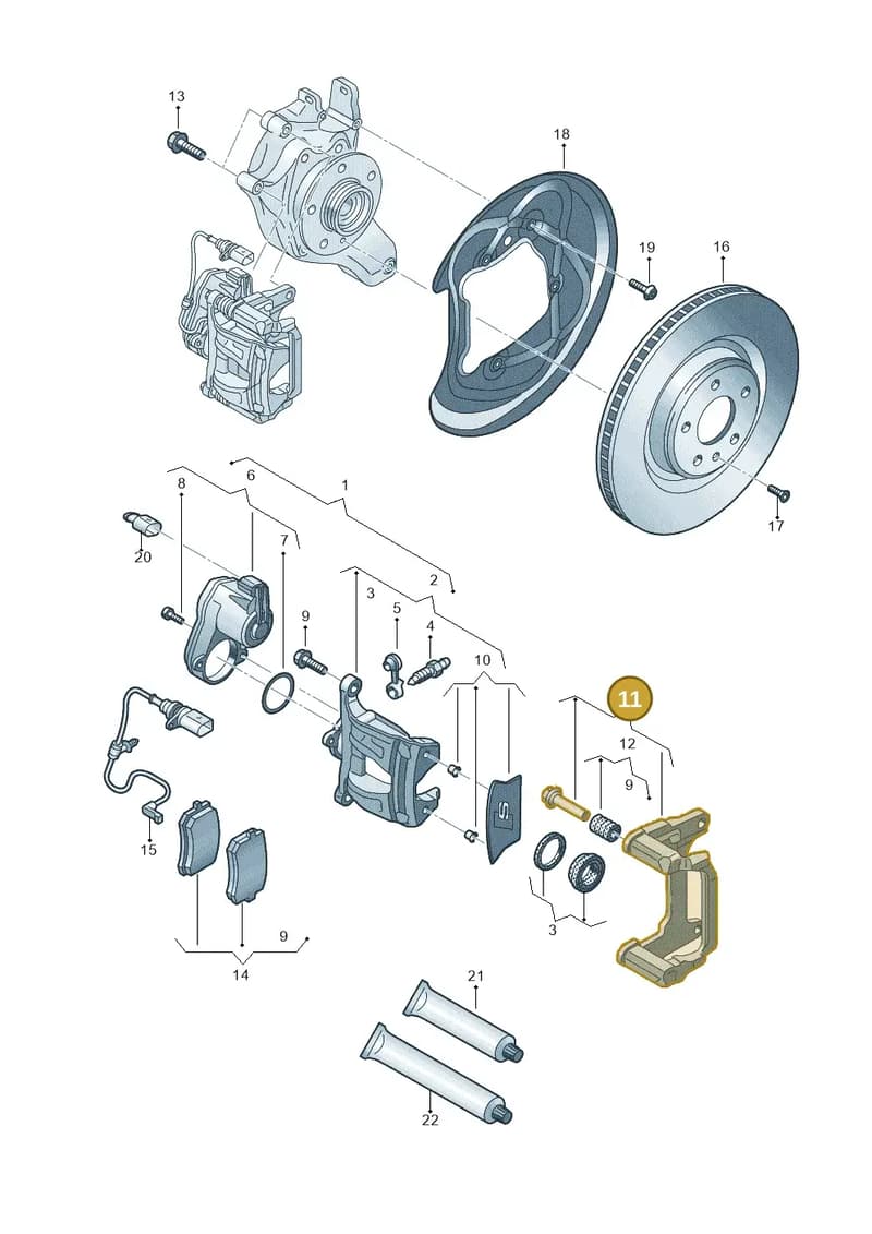 4M8615426QC8 — Audi RS6 Avant (2019-2025) diagram 849615750, position 11