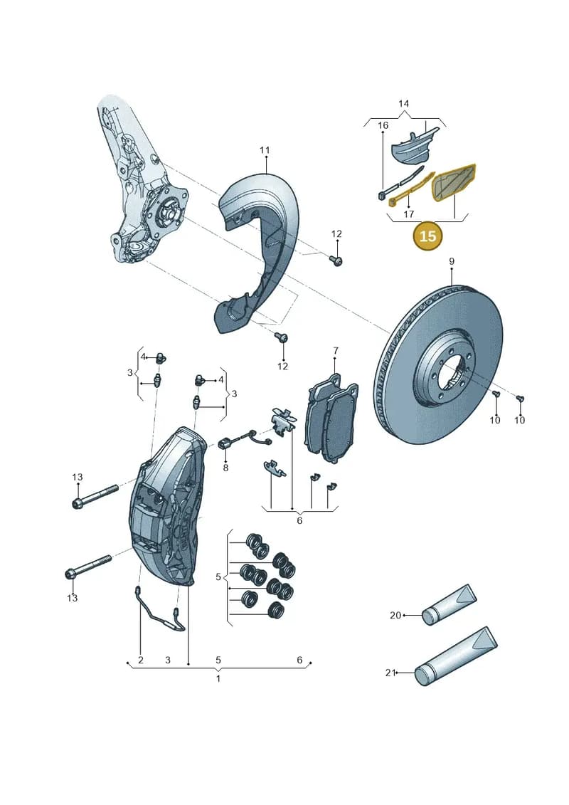 4M8615448A — Audi RS Q8 (2019-2025) diagram 595615500, position 15