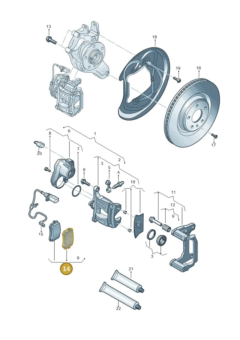 4M8698451B — Audi RS6 Avant (2019-2025) diagram 849615750, position 14