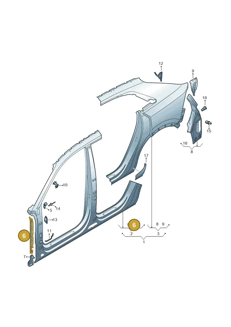 4M8803416B — Audi RS Q8 (2019-2025) diagram 429809500, position 6