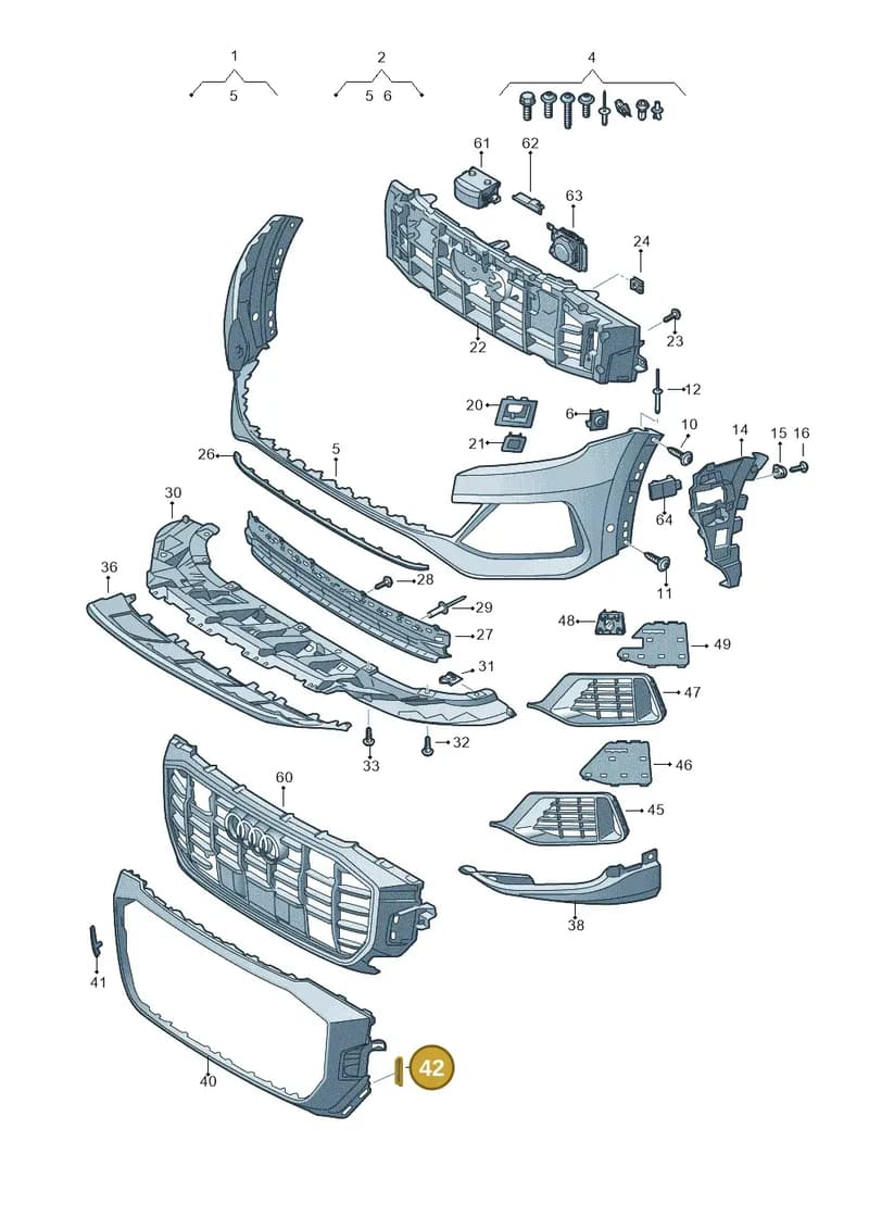 4M8807001 — Audi Q8 (2018-2025) diagram 429807010, position 42