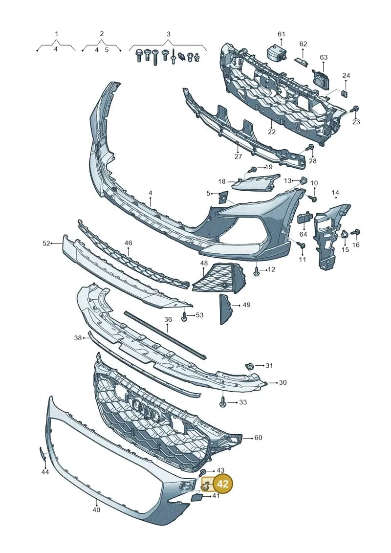 4M8807001 — Audi RS Q8 (2019-2025) diagram 595807200, position 42