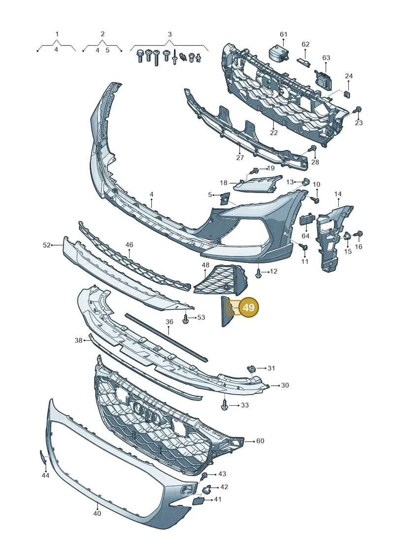 4M8807061G1Q2 — Audi RS Q8 (2019-2025) diagram 595807200, position 49