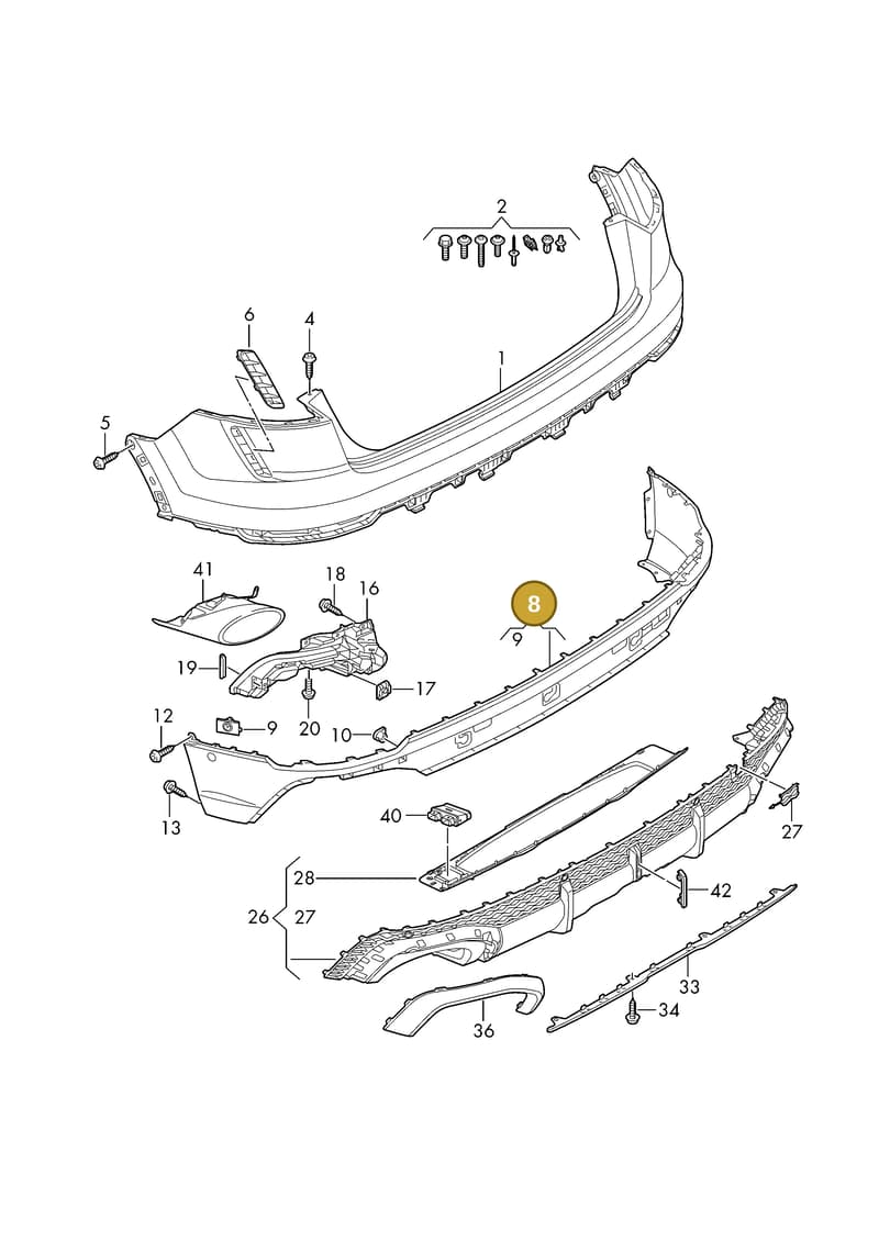 4M8807067JGRU — Audi RS Q8 (2019-2025) diagram 595807700, position 8