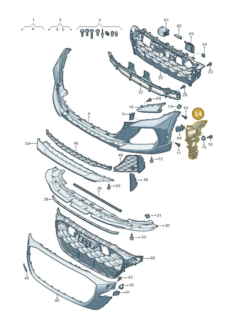 4M8807096E — Audi RS Q8 (2019-2025) diagram 595807200, position 14