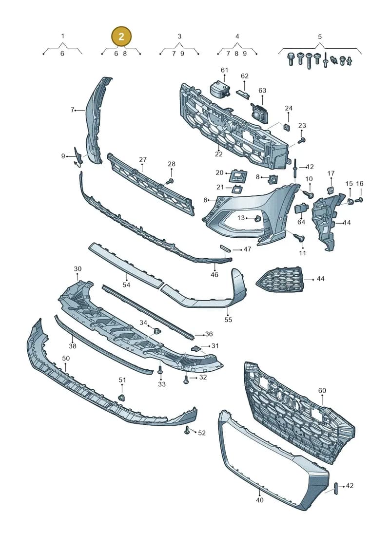 4M8807107CGRU — Audi RS Q8 (2019-2025) diagram 595807100, position 2
