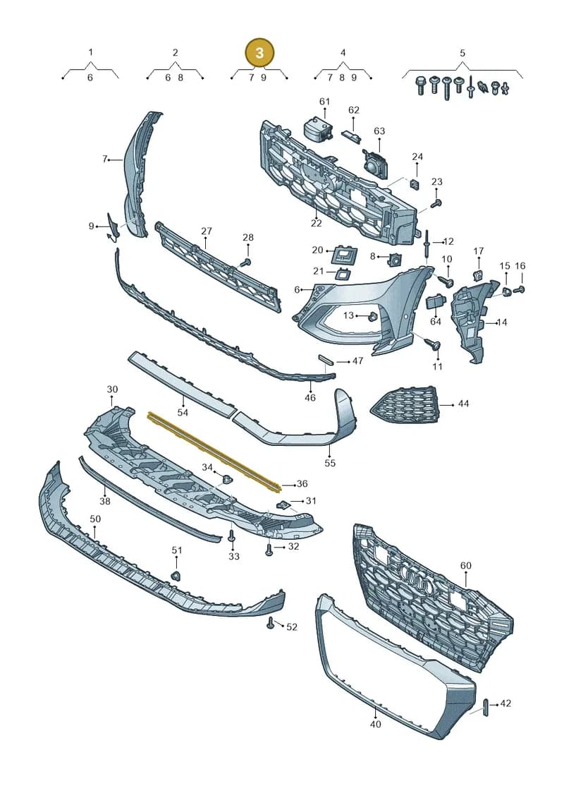 4M8807108BGRU — Audi RS Q8 (2019-2025) diagram 595807100, position 3