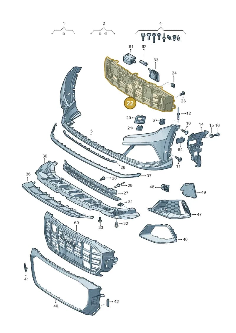 4M8807233C — Audi Q8 (2018-2025) diagram 429807020, position 22
