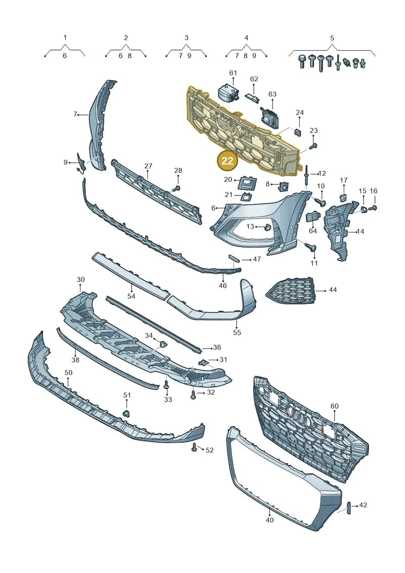 4M8807233E — Audi RS Q8 (2019-2025) diagram 595807100, position 22