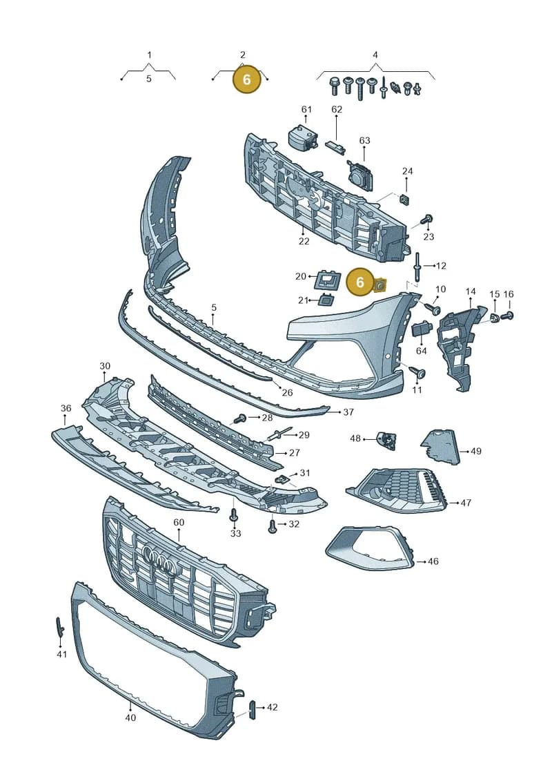 4M8807241CGRU — Audi Q8 (2018-2025) diagram 429807020, position 6