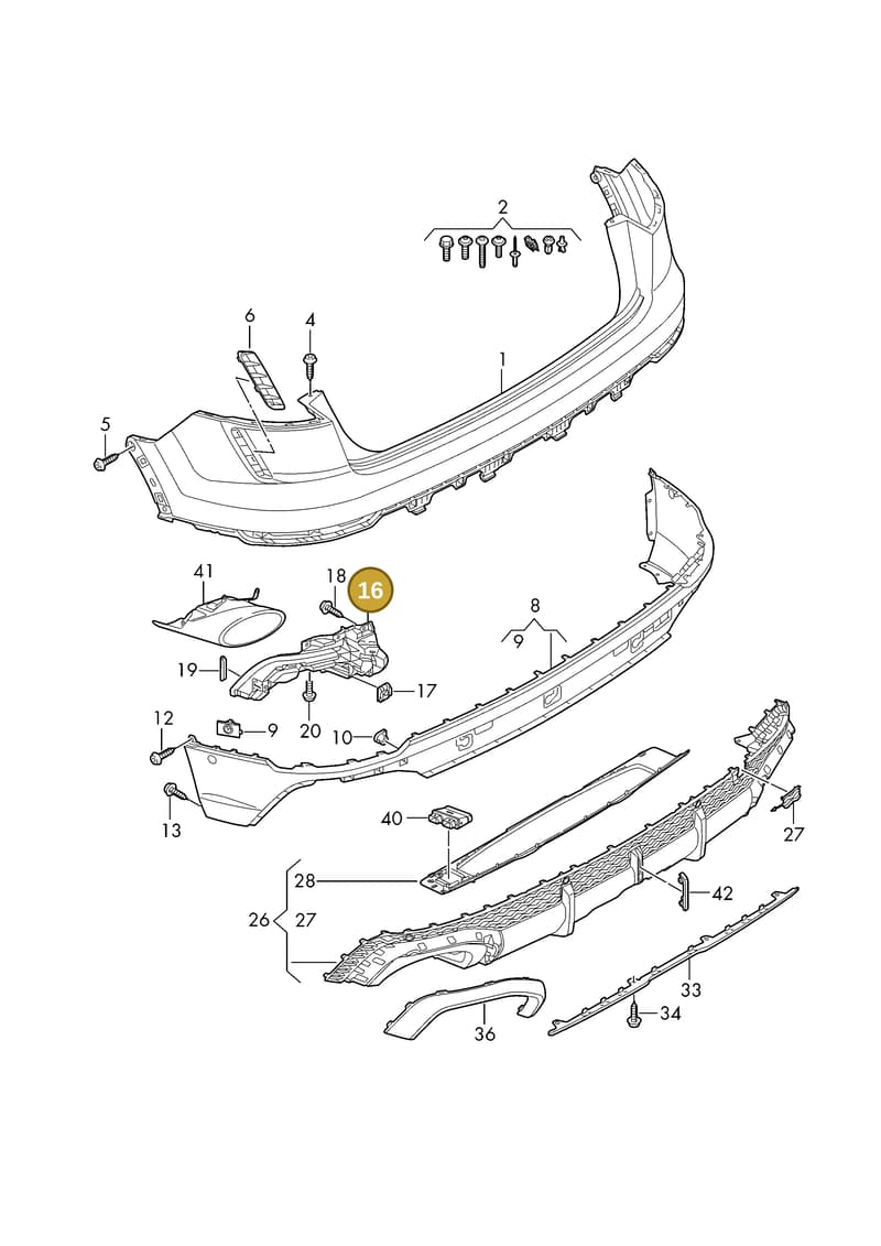 4M8807320C — Audi RS Q8 (2019-2025) diagram 595807700, position 16