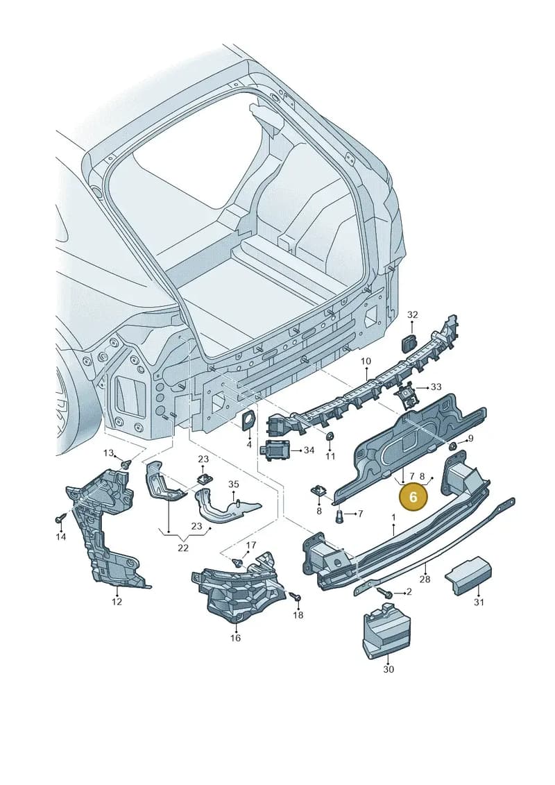 4M8807329B — Audi RS Q8 (2019-2025) diagram 429807050, position 6