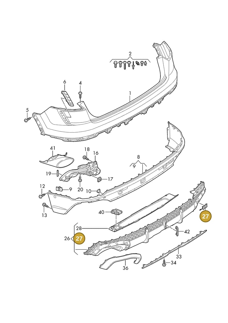 4M8807441FY9B — Audi RS Q8 (2019-2025) diagram 595807700, position 27