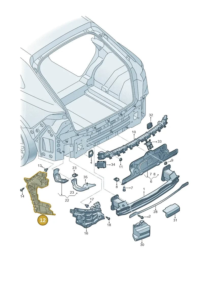 4M8807454C — Audi RS Q8 (2019-2025) diagram 429807050, position 12