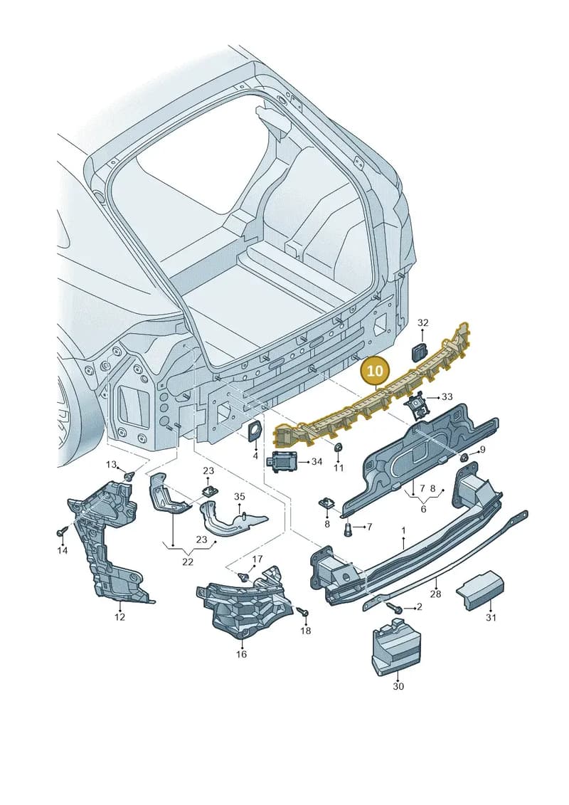 4M8807458B — Audi RS Q8 (2019-2025) diagram 429807050, position 10