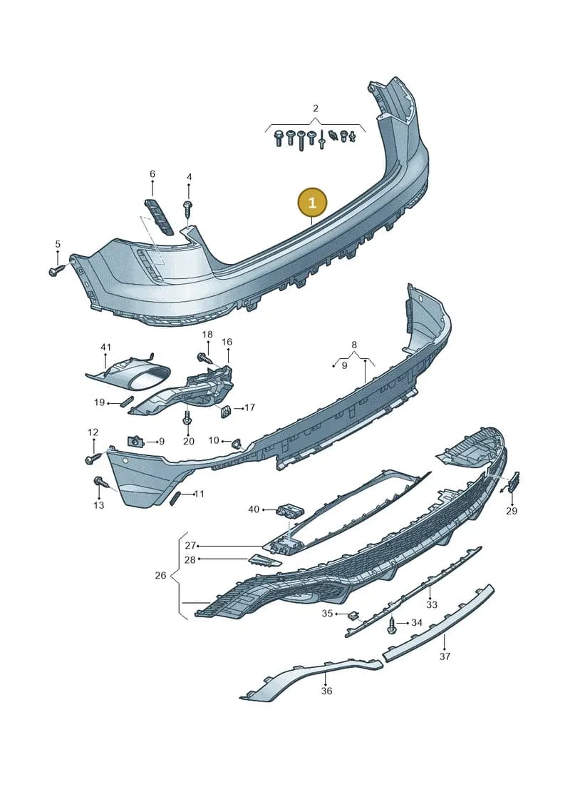 4M8807511AGRU — Audi RS Q8 (2019-2025) diagram 595807600, position 1