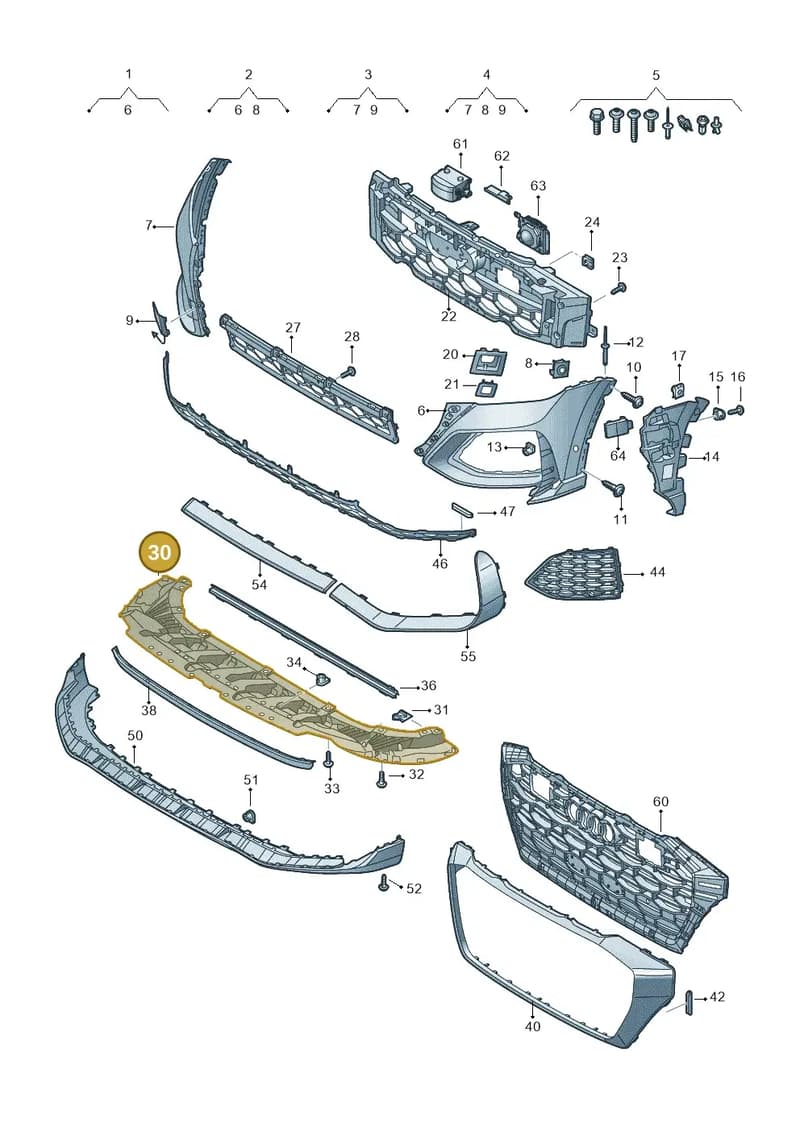 4M8807611C — Audi RS Q8 (2019-2025) diagram 595807100, position 30