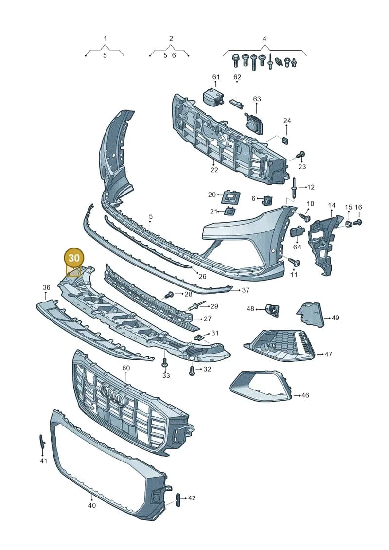 4M8807611G — Audi Q8 (2018-2025) diagram 429807020, position 30