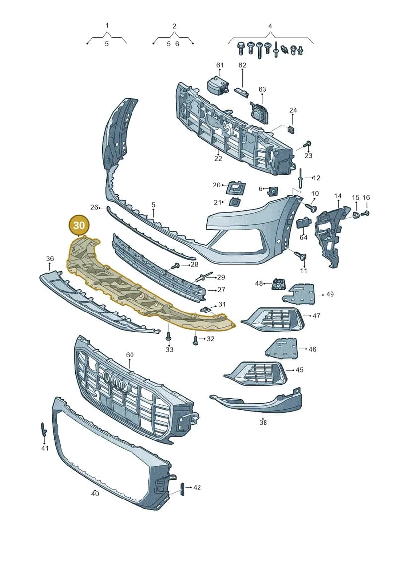 4M8807611G — Audi Q8 (2018-2025) diagram 429807010, position 30