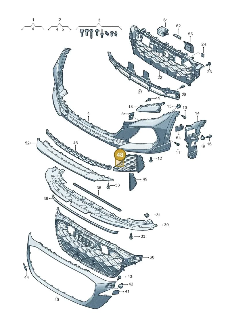 4M8807680BT94 — Audi RS Q8 (2019-2025) diagram 595807200, position 48