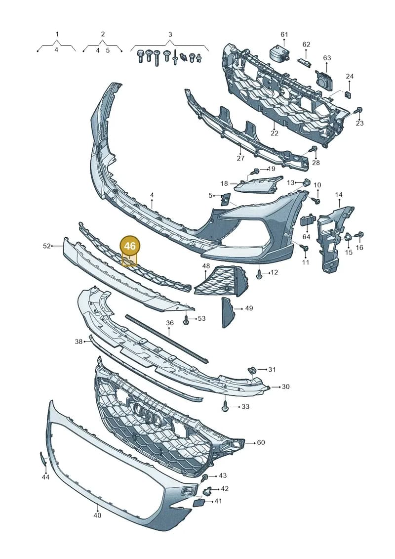 4M8807683BT94 — Audi RS Q8 (2019-2025) diagram 595807200, position 46
