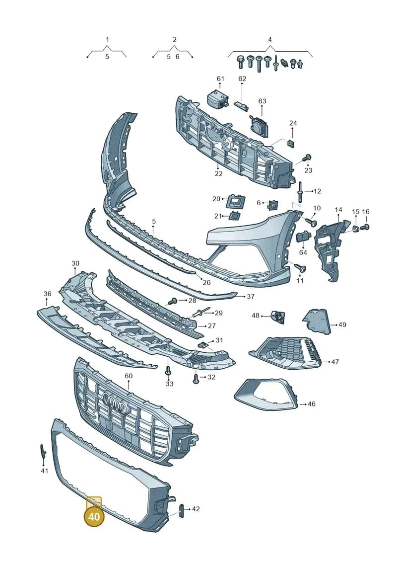 4M8807725CGRU — Audi Q8 (2018-2025) diagram 429807020, position 40