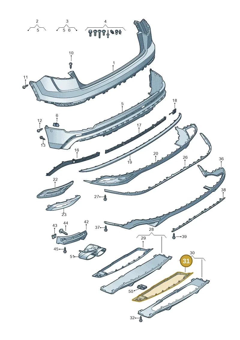 4M8807791G3HK — Audi Q8 (2018-2025) diagram 429807070, position 31