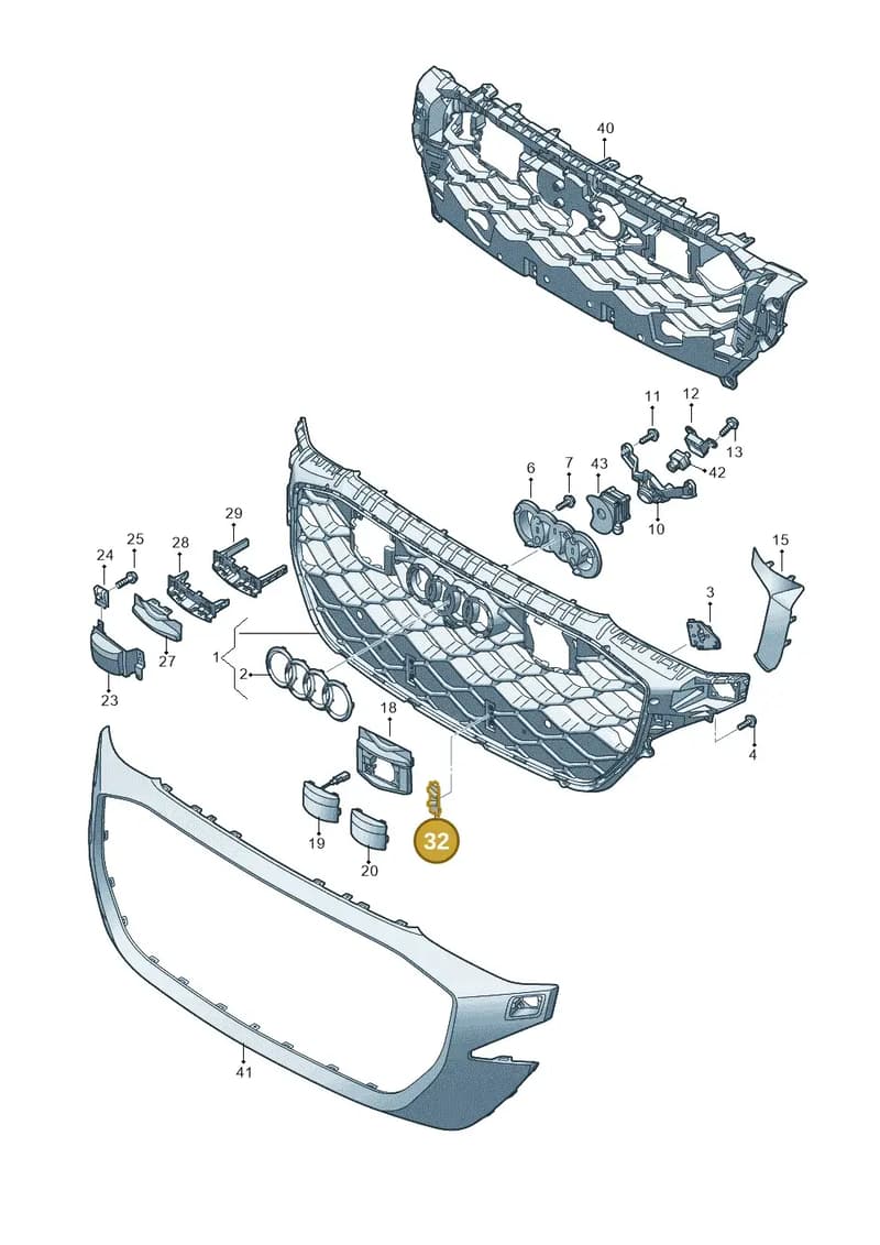 4M8807967FT94 — Audi RS Q8 (2019-2025) diagram 595853500, position 32
