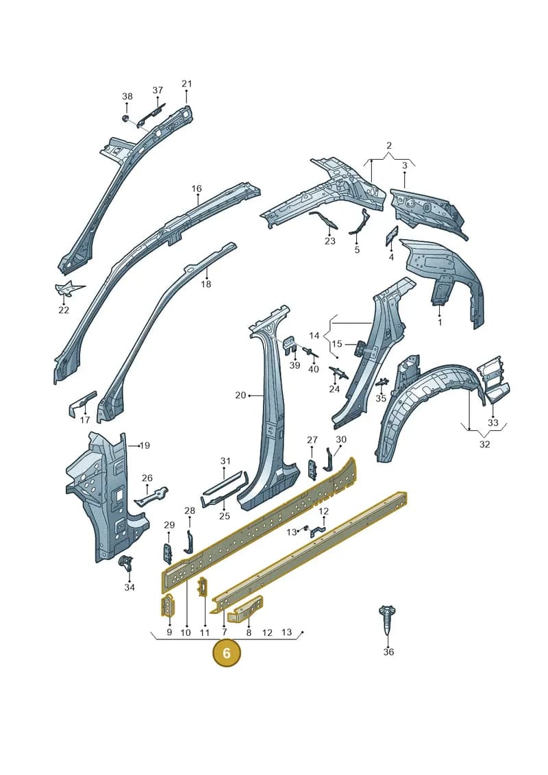 4M8809377B — Audi RS Q8 (2019-2025) diagram 429809000, position 6