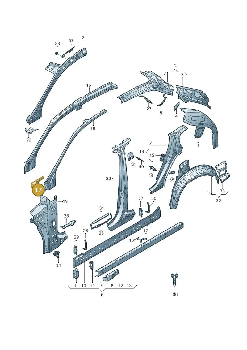 4M8810241B — Audi RS Q8 (2019-2025) diagram 429809000, position 17